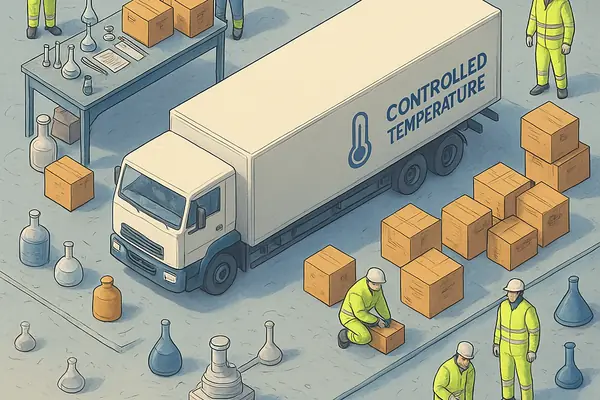 Illustration of a temperature-controlled vehicle